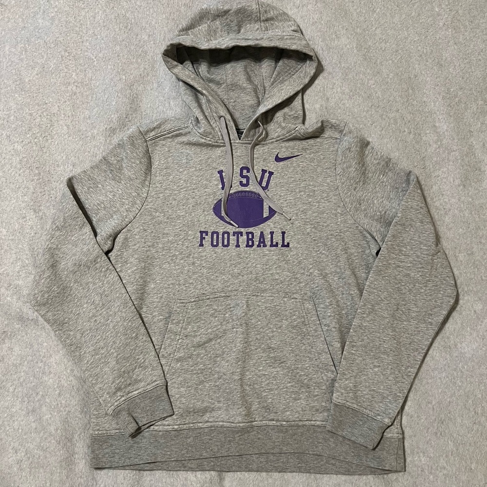 Nike Hoodie Women's Large Gray Pullover Futura LSU Tigers Football Swoosh Logo - Picture 1 of 12